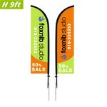 9' Feather Flag Kit- Double Sided W:Spike Base