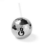 Disco Ball Tumbler w:Straw