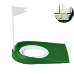 Golf Putting Cup With White Flag