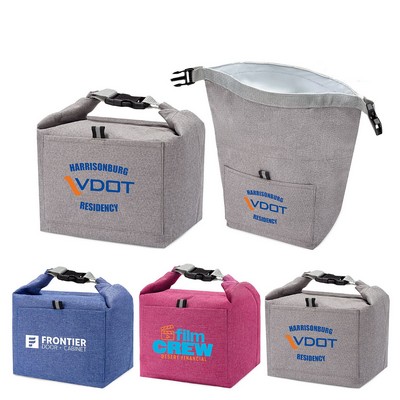 Insulated Lunch Cooler Bag w: Exterior Pocket & Air Insulated Lunch Cooler Bag