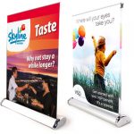 Mini Table Top Retractable Banner Stand w: Graphic