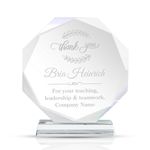 Round Faceted Crystal Award With Clear Pedestal Round Faceted Crystal Award With Clear Pedestal