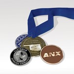 Zinc Medallion w Ribbon