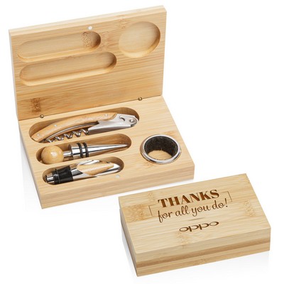 wine-kit-big Bamboo Wine Accessory Set